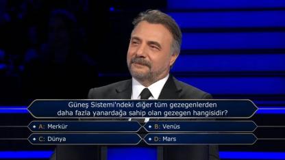 Milyoner'de 500 Bin Liralık Soru: Güneş Sistemi'nin En Volkanik Gezegeni Hangisidir?