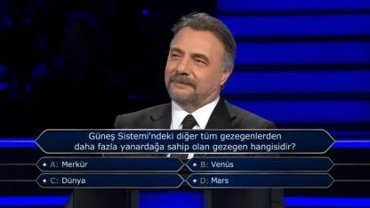 Milyoner'de 500 Bin Liralık Soru: Güneş Sistemi'nin En Volkanik Gezegeni Hangisidir?