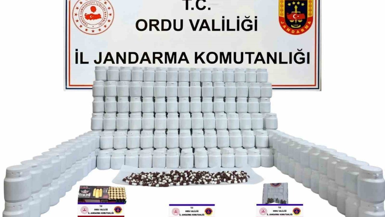 Ordu’da 17 bin 640 adet uyuşturucu hap ele geçirildi