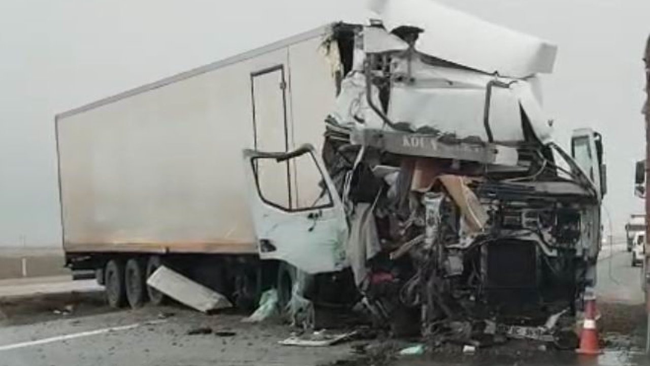 Tır yol kenarındaki tırın dorsesine çarptı: 1 yaralı