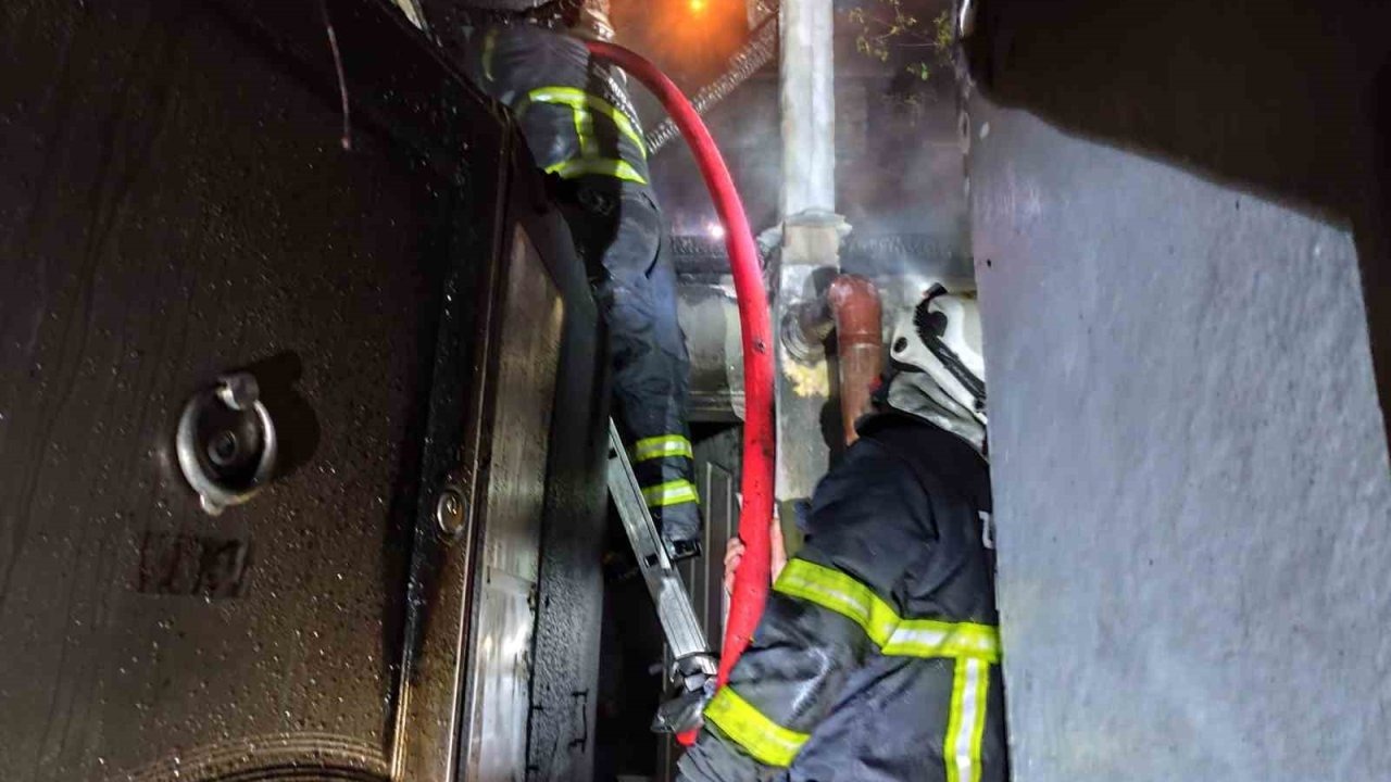 Zonguldak’ta alevler geceyi aydınlattı, itfaiye papağanı yangın ortasından kurtardı