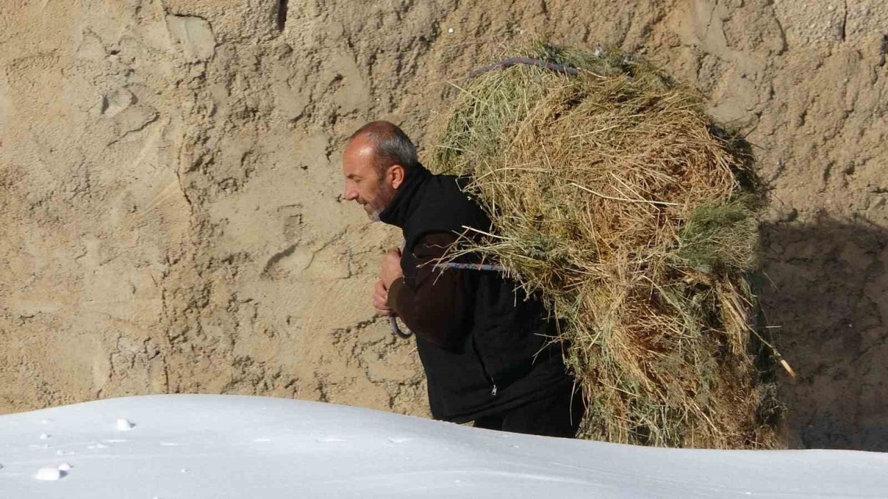 Çatak’ta Besicilerin Zorlu Kış Mesaisi