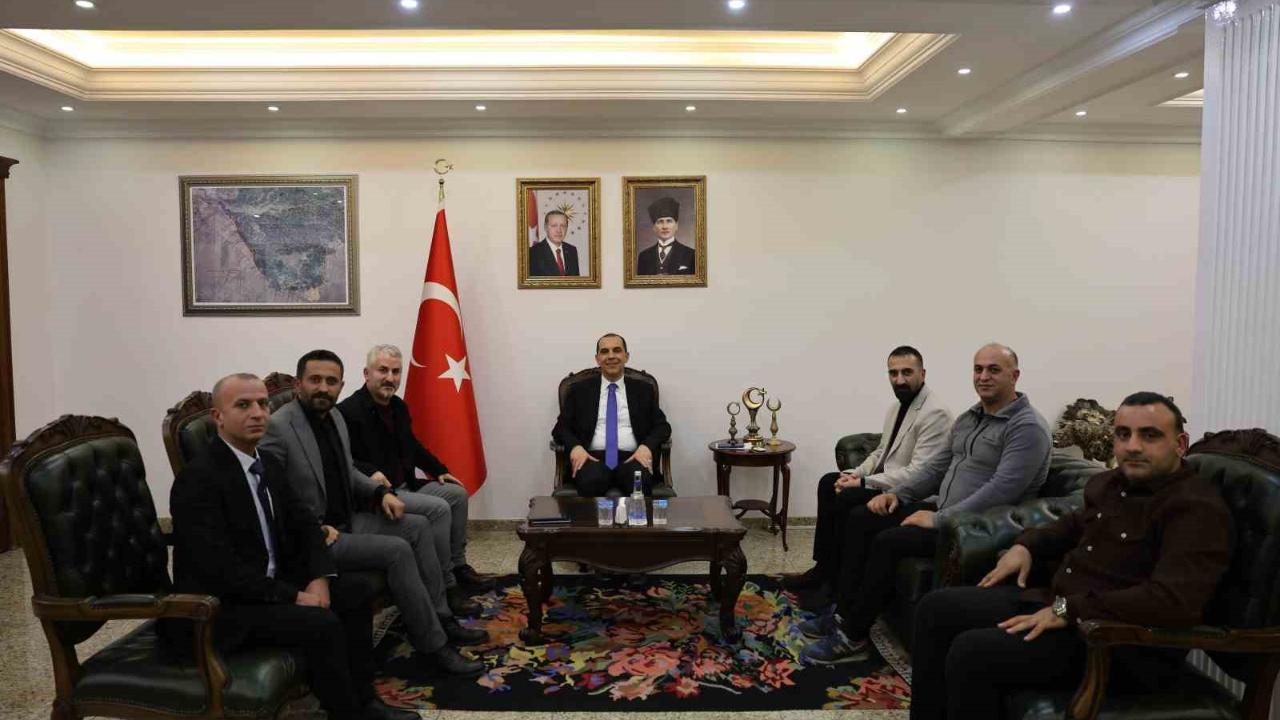 Iğdır Çalışan Gazeteciler Cemiyeti'nden Vali M. Fırat Taşolar'a Ziyaret