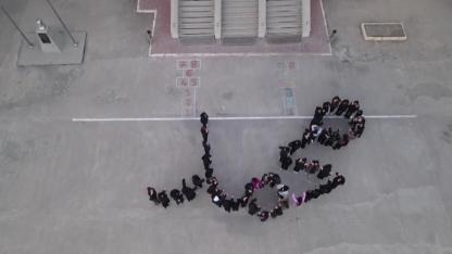 Iğdır’da Öğrencilerden Anlamlı Arapça “Muhammed” Koreografisi