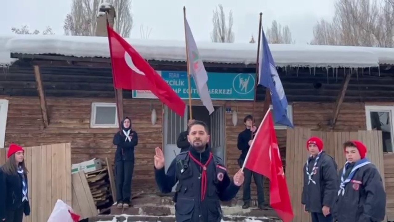 İzcilerden bayrak seferberliği: Saygısızlığa Erzurum’dan anlamlı cevap