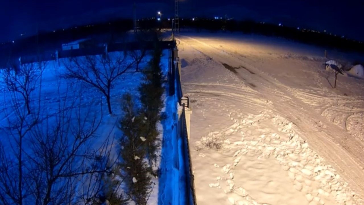 Meteorun düşme anı kamerada