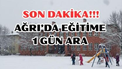 Son Dakika: Ağrı'da da Okullar Tatil Edildi! 14 Ocak Çarşamba Eğitime Kar Engeli