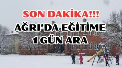 Son Dakika: Ağrı'da da Okullar Tatil Edildi! 14 Ocak Çarşamba Eğitime Kar Engeli
