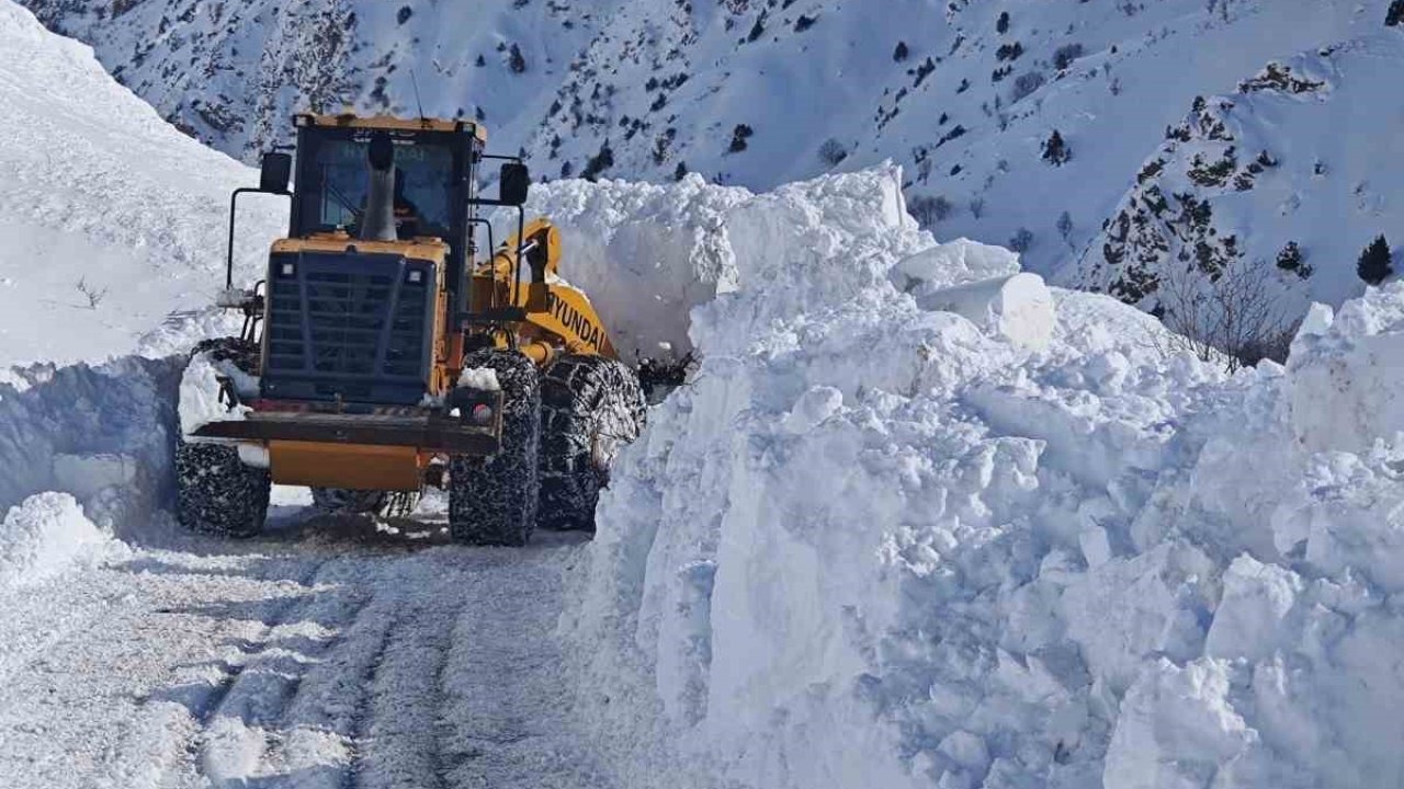 Van-Çatak Karayolunda Çığ Mesaisi Ekipler Dev Kar Kütleleriyle Mücadele Ediyor