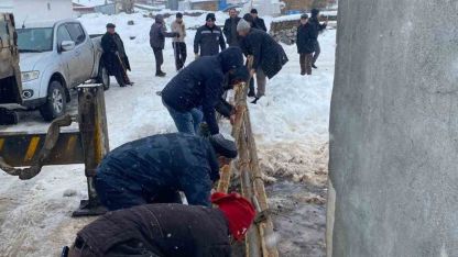 Köyün içme suyu şebekesindeki arıza giderildi