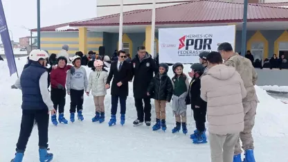 Tekman’da Çocukların Buz Pateni Hayali Gerçek Oldu: 1950 Rakımda Doğal Pist