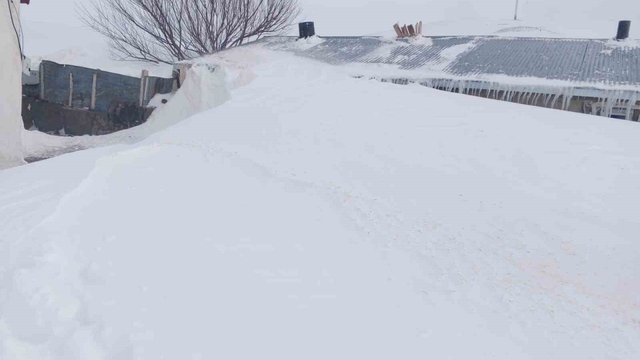 Gündoğdu Köyünde Evler Kar Yığınları Altında Kaldı