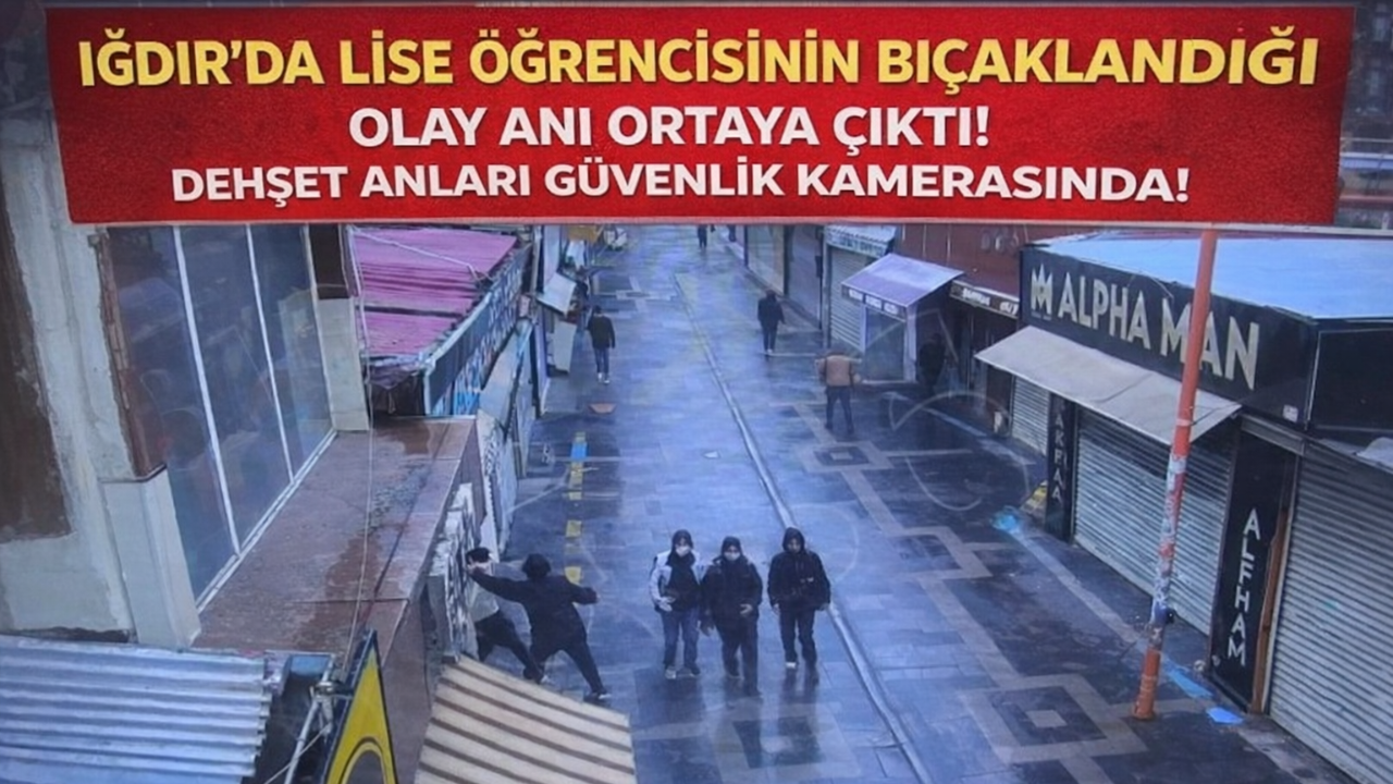Iğdır’da Lise Öğrencisine Bıçaklı Saldırı, Olay Anı Kamerada