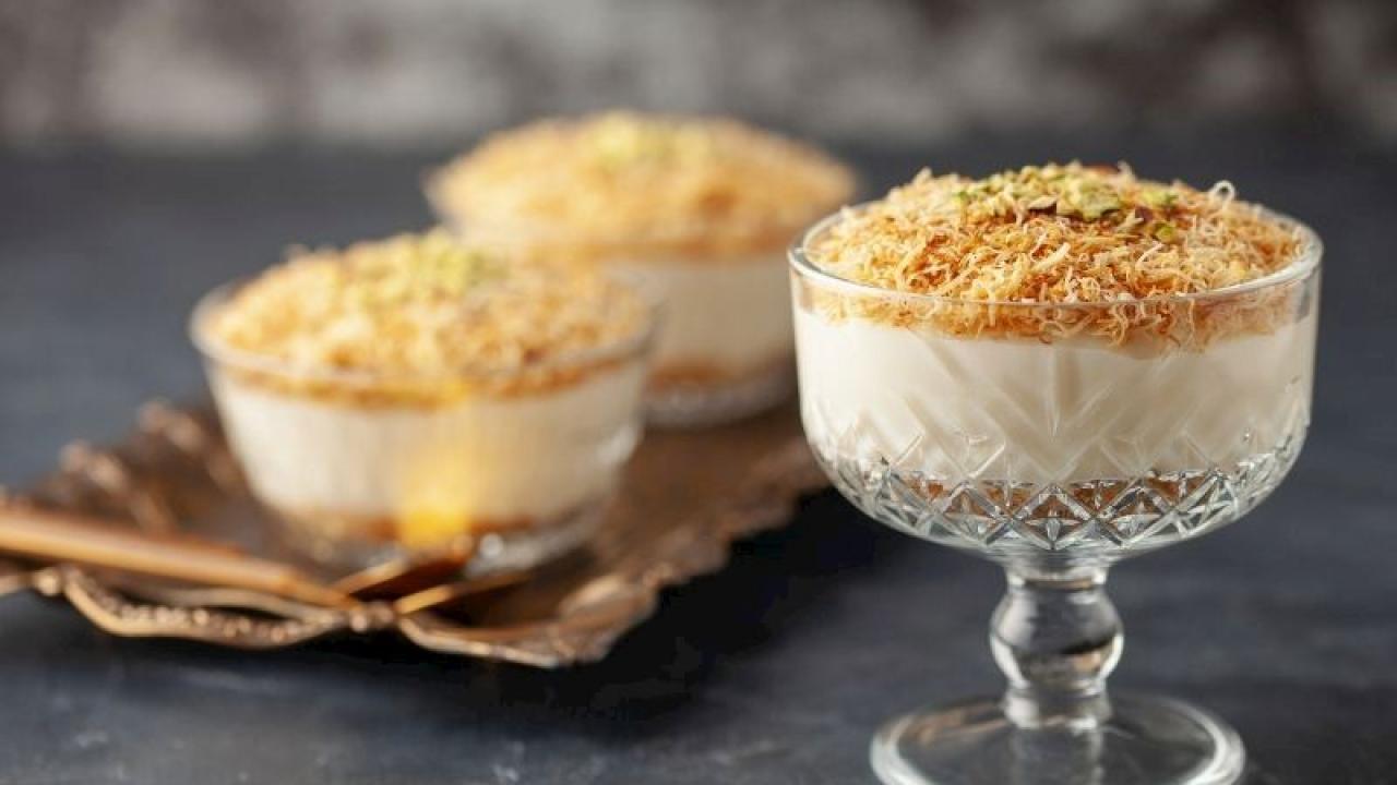 Kadayıflı Muhallebi Kupaları Tarifi