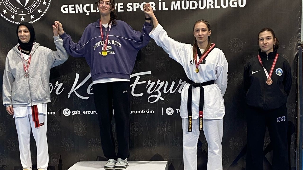 Oltulu Taekwondocular Erzurum’dan Madalyalarla Döndü
