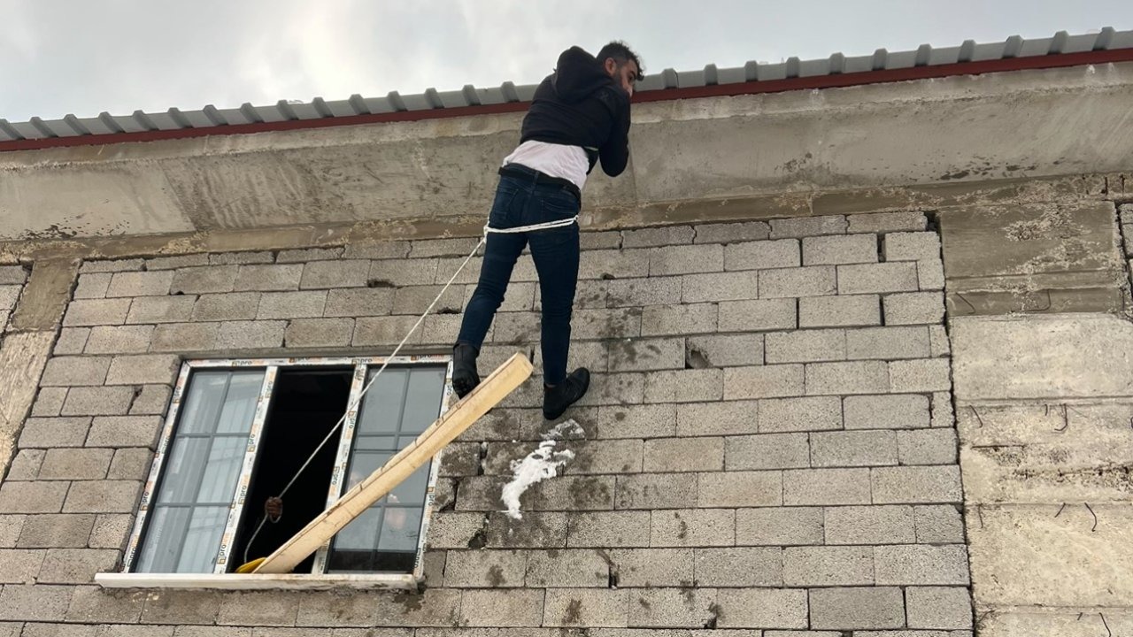 Yüksekova’da Mucizevi Kurtuluş: Beline Bağladığı İp Hayatını Kurtardı