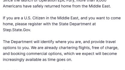Trump Epic Fury Operasyonu Kapsamında 9 Bin Amerikalının Tahliye Edildiğini Duyurdu