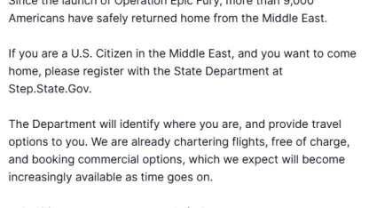 Trump Epic Fury Operasyonu Kapsamında 9 Bin Amerikalının Tahliye Edildiğini Duyurdu