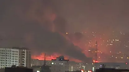 Tahran’dan Gelen Görüntüler: Mehrabad Havalimanı Alevler İçinde