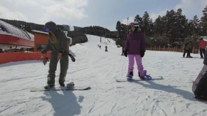 Sarıkamış Kayak Merkezi'nde bahar ayı kayak keyfi