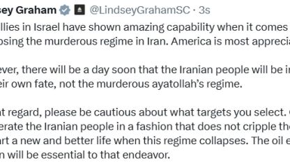 Lindsey Graham İsrail’i İran’ın Petrol Tesislerine Saldırı Konusunda Uyardı