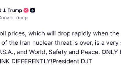 Trump’tan Petrol Fiyatı Yorumu: Güvenlik İçin Küçük Bir Bedel