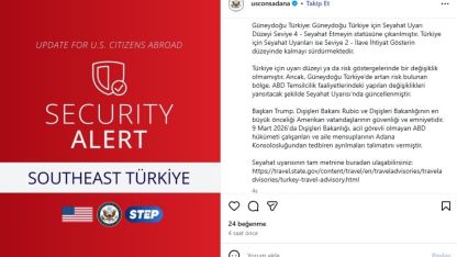 ABD Adana Konsolosluğu’nda Hareketli Dakikalar: Personel ve Aileler İçin Ayrılma Talimatı Geldi