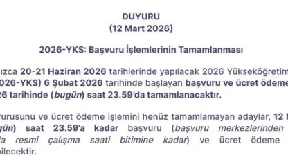 2026 YKS Başvurularında Son Gün: Saat 23.59'da Sona Eriyor