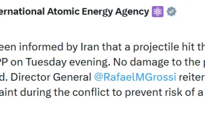 Buşehr Nükleer Santrali Yerleşkesine Füze İsabet Etti: UAEA'dan Açıklama Geldi