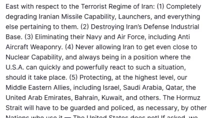 Trump’tan İran Operasyonu Açıklaması: "Hedeflerimize Çok Yaklaştık"