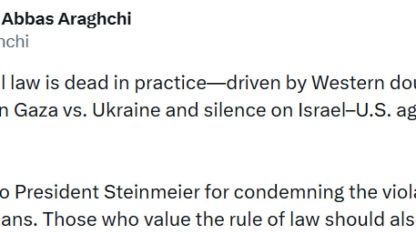 İran Dışişleri Bakanı Arakçi Uluslararası Hukuk Pratikte Ölmüştür