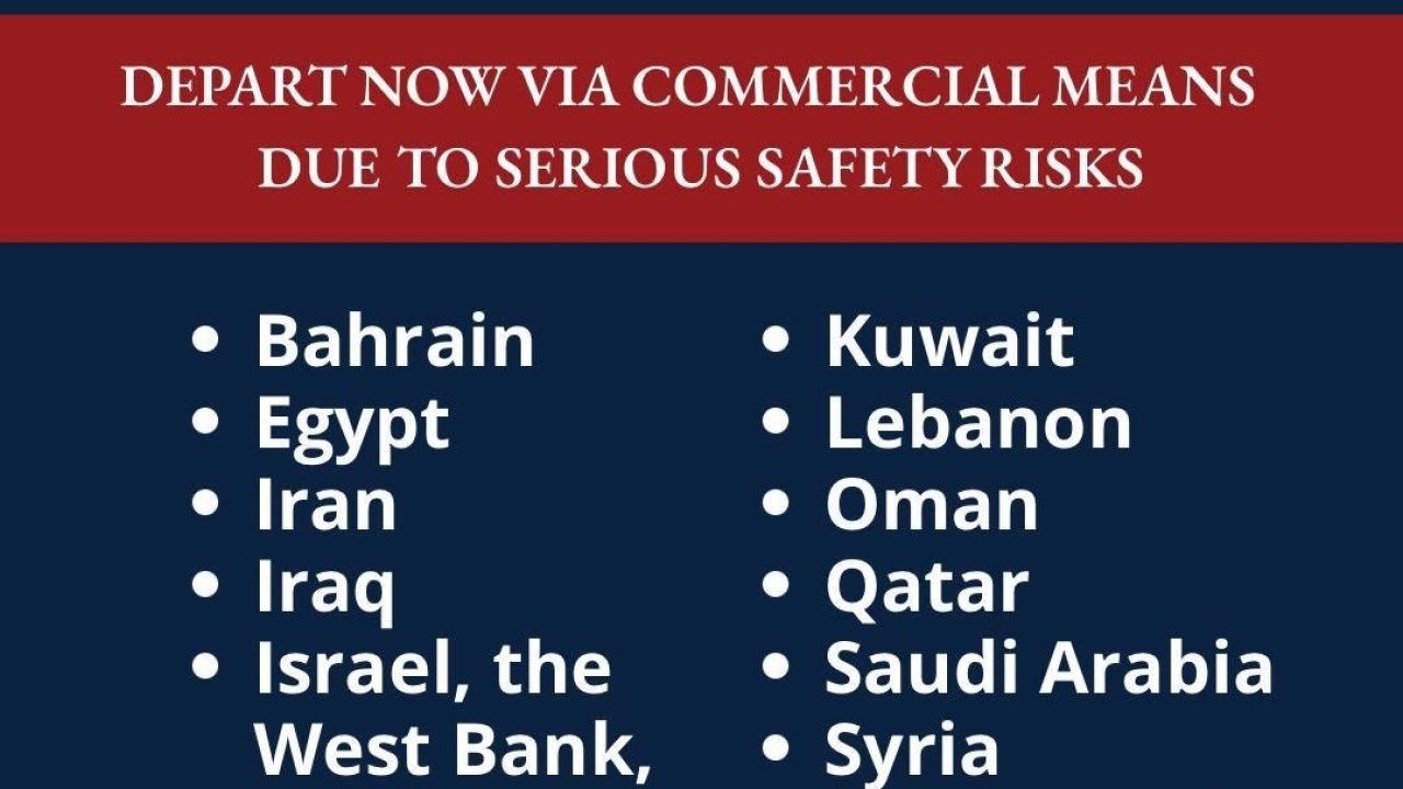 ABD'den Orta Doğu Seferberliği: 16 Ülke İçin "Derhal Terk Edin" Çağrısı