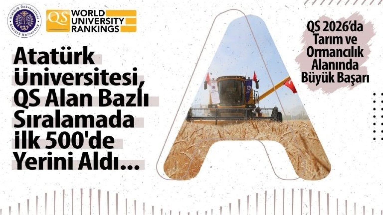 Atatürk Üniversitesi Tarım ve Ormancılık Alanında Dünya Sıralamasında Dev Atılım Yaptı