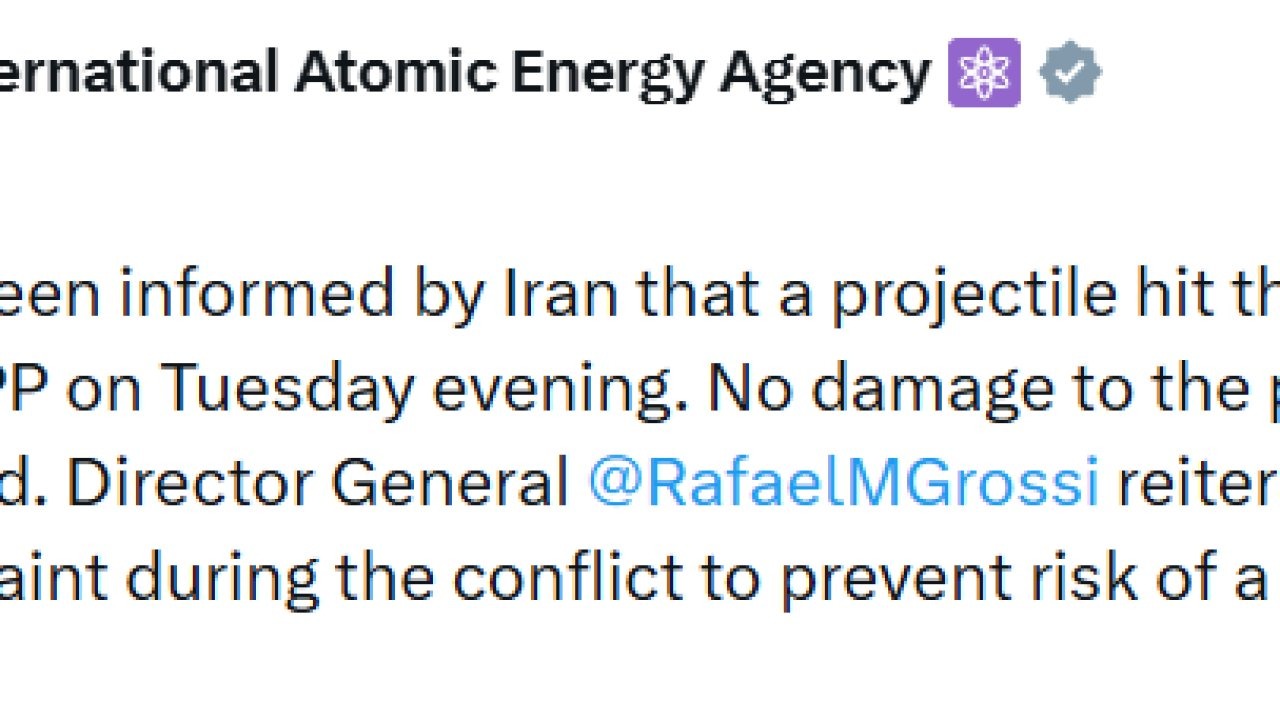 Buşehr Nükleer Santrali Yerleşkesine Füze İsabet Etti: UAEA'dan Açıklama Geldi