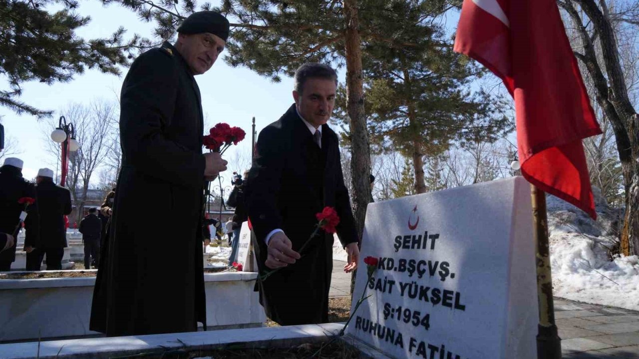 Erzurum’da 18 Mart Gururu: Karskapı Şehitliği’nde Anlamlı Tören