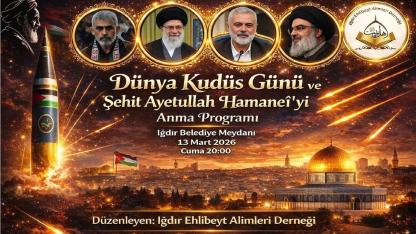 Iğdır’da Dünya Kudüs Günü ve Anma Programı Düzenleniyor