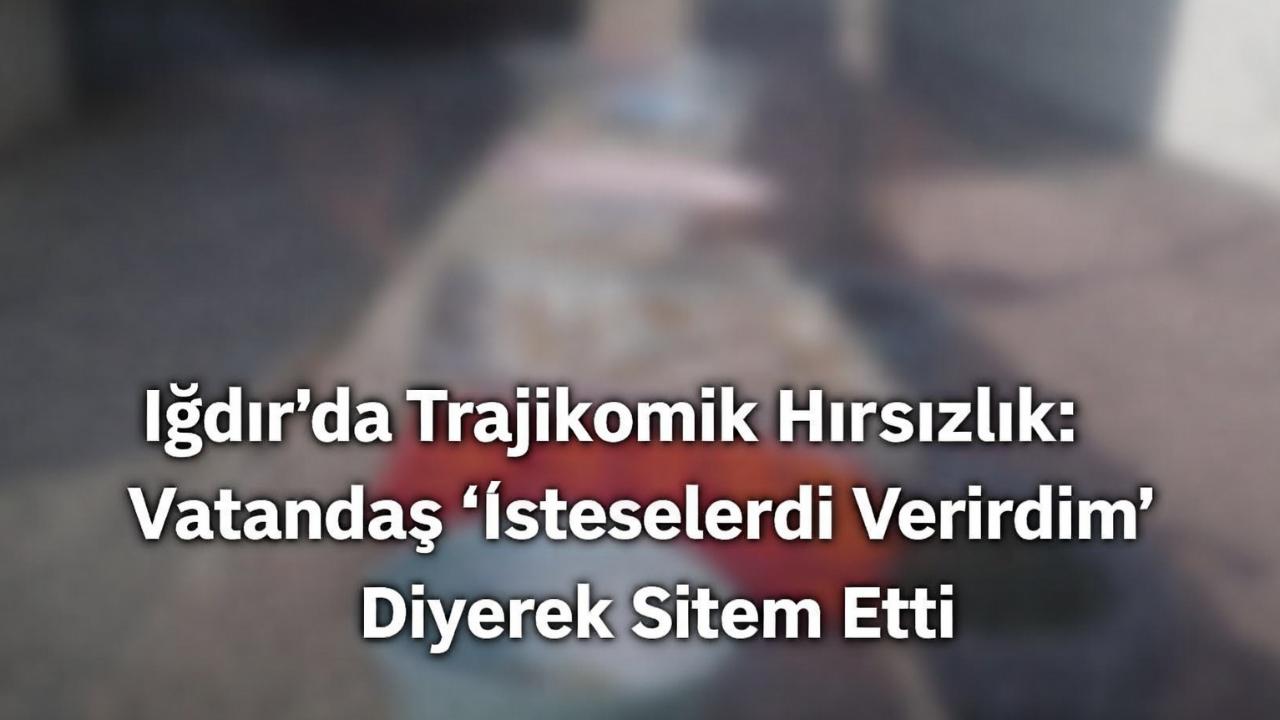 Iğdır’da Trajikomik Hırsızlık: Vatandaş “İsteselerdi Verirdim” Diyerek Sitem Etti