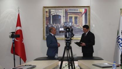 Iğdır’ın Ticaret Vizyonu Sınırları Aştı: Başkan Arslan Nahçıvan TV’ye Konuk Oldu!