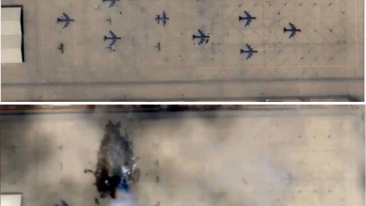 İran’ın Prens Sultan Hava Üssü Saldırısında Vurulan E-3 Sentry Uçağının Görüntüleri Paylaşıldı