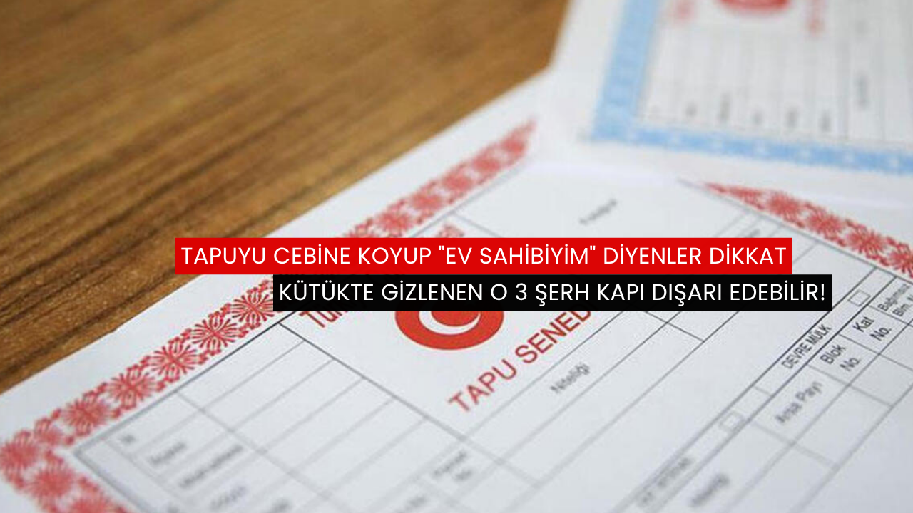 Tapuyu cebine koyup "Ev sahibiyim" diyenler dikkat