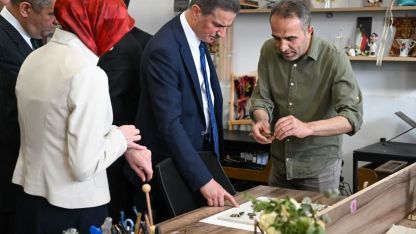 Erzurum'da Sanatın Diliyle Değerlerimiz Sergisi Açıldı