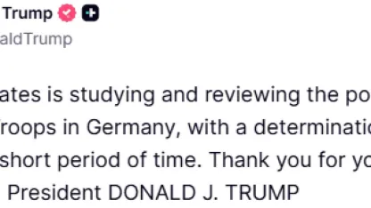 Trump’tan Almanya’ya Asker Resti: "Birlikleri Azaltmayı Düşünüyoruz"