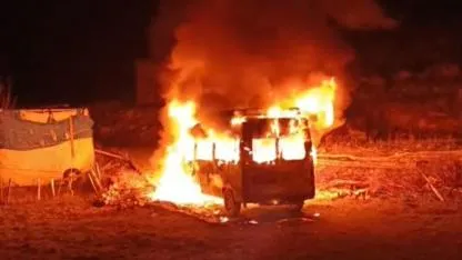 Iğdır'da Gece Yarısı Hareketliliği: Köy Muhtarının Aracı Yandı