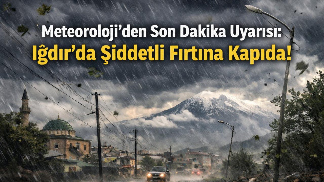 Iğdır’da Şiddetli Fırtına Alarmı: Hafta Sonu Hava Şartları Sertleşiyor