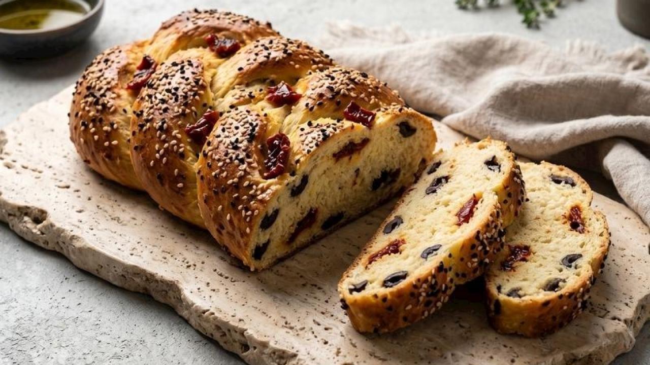 Kuru Domatesli Zeytinli Çörek Tarifi