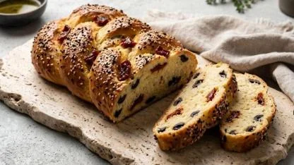 Kuru Domatesli Zeytinli Çörek Tarifi