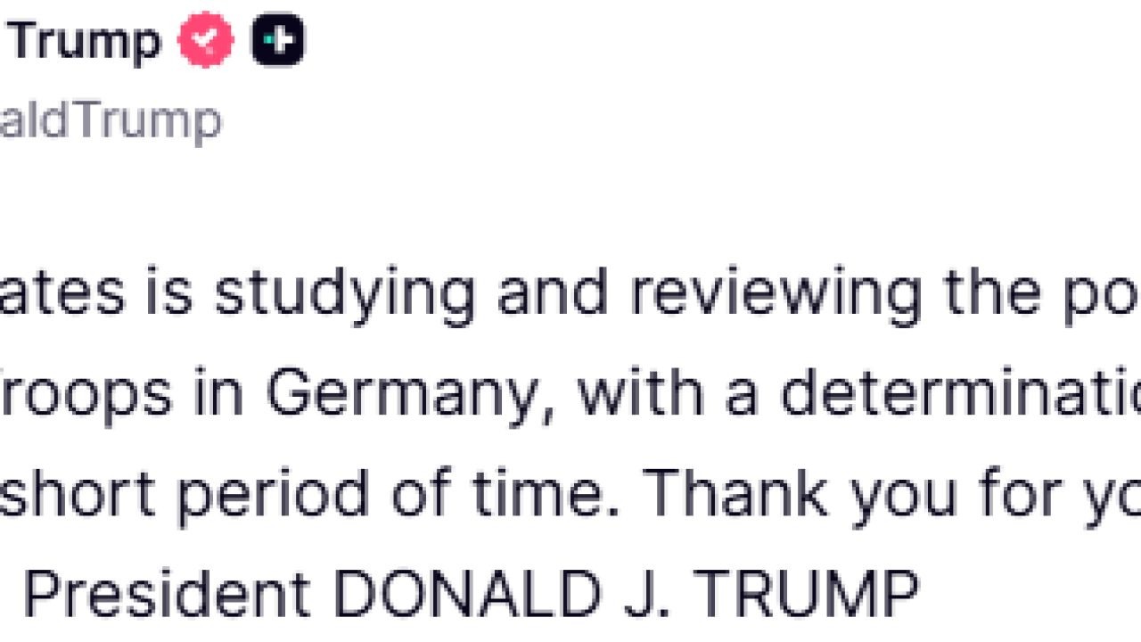 Trump’tan Almanya’ya Asker Resti: "Birlikleri Azaltmayı Düşünüyoruz"