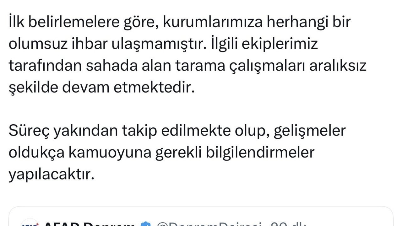 Valilikten Patnos Depremi Sonrası İlk Açıklama