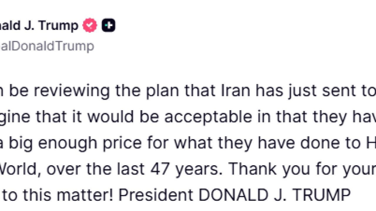 Trump’tan İran’ın Yeni Teklifine İlk Yanıt