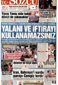 Sözcü Gazetesi Gazete Manşeti